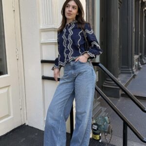 Sezane Top Blue